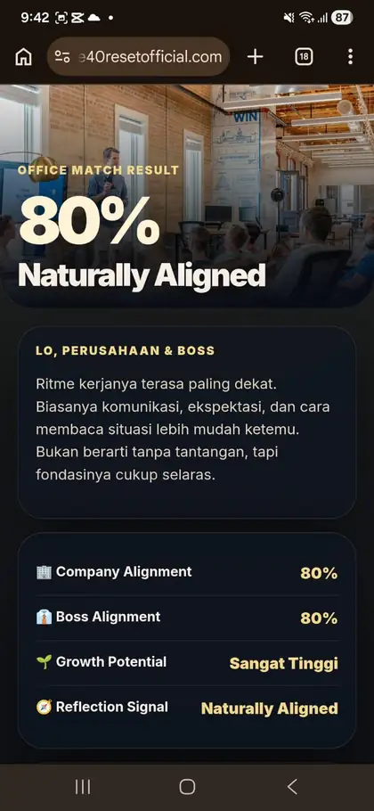 Contoh hasil The 40 Reset 2